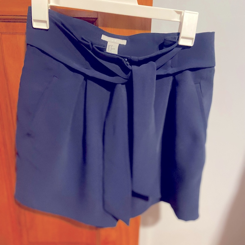 Navy high rise skort
